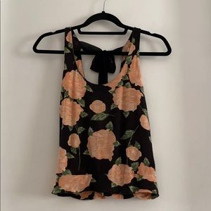 Kimchi Blue black floral top